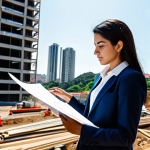 **

A professional architect, fully clothed in a stylish but modest business casual outfit (think tailored trousers and a blouse), is reviewing blueprints at a sun-drenched construction site in São Paulo, Brazil. The background includes modern buildings and a vibrant cityscape. Safe for work, appropriate content, perfect anatomy, correct proportions, well-formed hands, proper finger count, natural body proportions, professional photography, high quality, realistic.

**