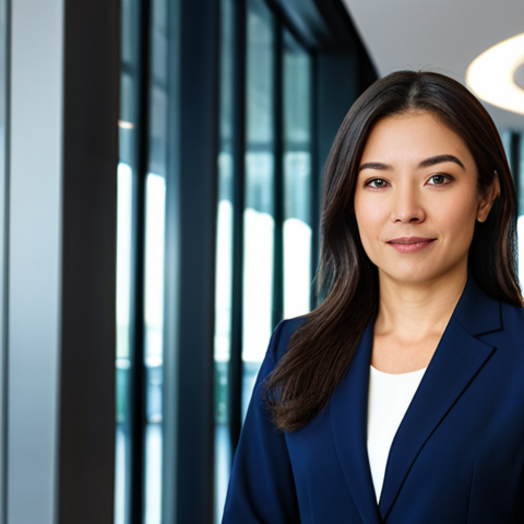 미술 교육과 작가 매니지먼트 - Professional Portrait**

"A professional businesswoman in a tailored, dark blue business suit, stand...
