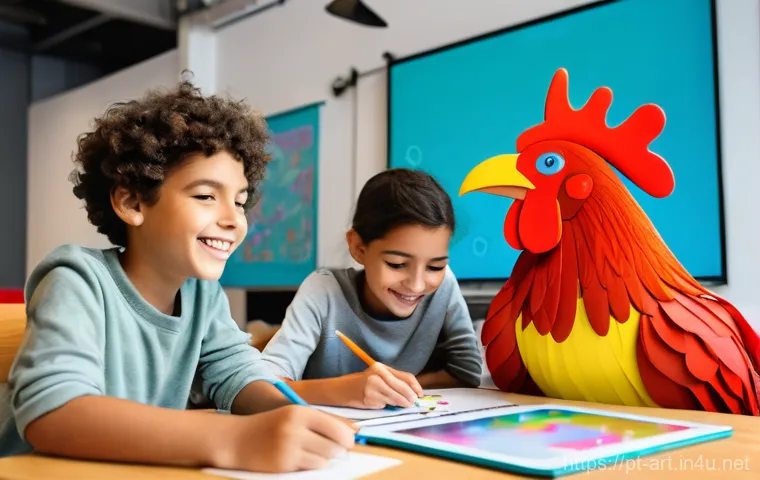 초등 미술 교육 전략 - **Prompt Title: Emotional Spectrum: An Abstract Self-Portrait in Color**
    **Subject:** A thoughtf...