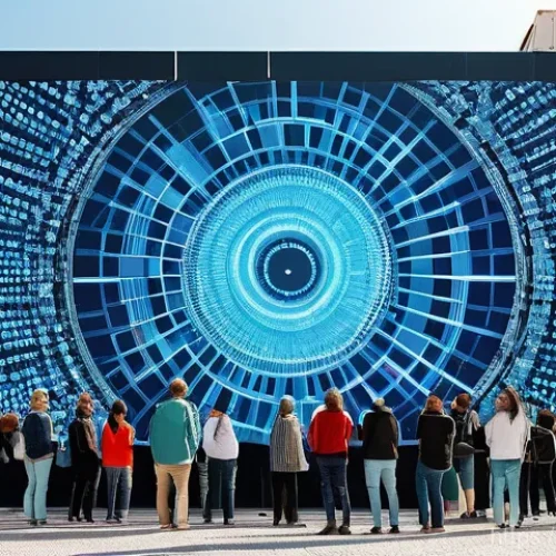 미술 교육과 알고리즘 아트 - **Prompt 1: The Digital Artist's Studio**
    A young woman in her early twenties, with a focused an...