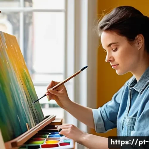 미술 전공자의 진로 탐색 - **Prompt 1: Blending Traditional and Digital Artistry**
    A female artist in her late 20s, with sh...